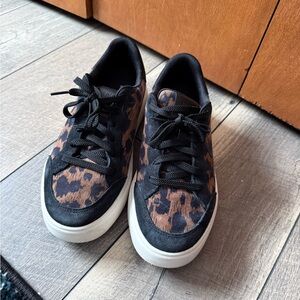Fitflop RTG Leopard Print Suede Sneakers